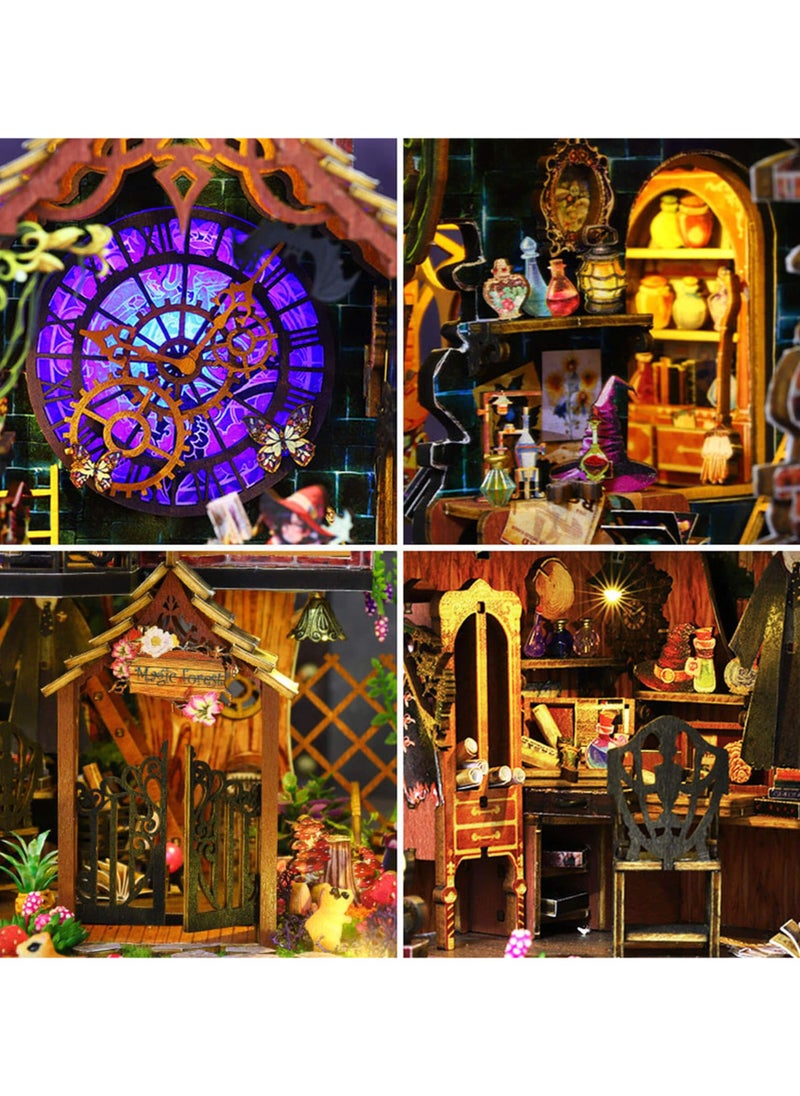 DIY Miniature Wooden Dollhouse Kit, DIY Miniature House Kit for Adults and Teens, DIY Mini Dollhouse Kit (Magic Spirit)