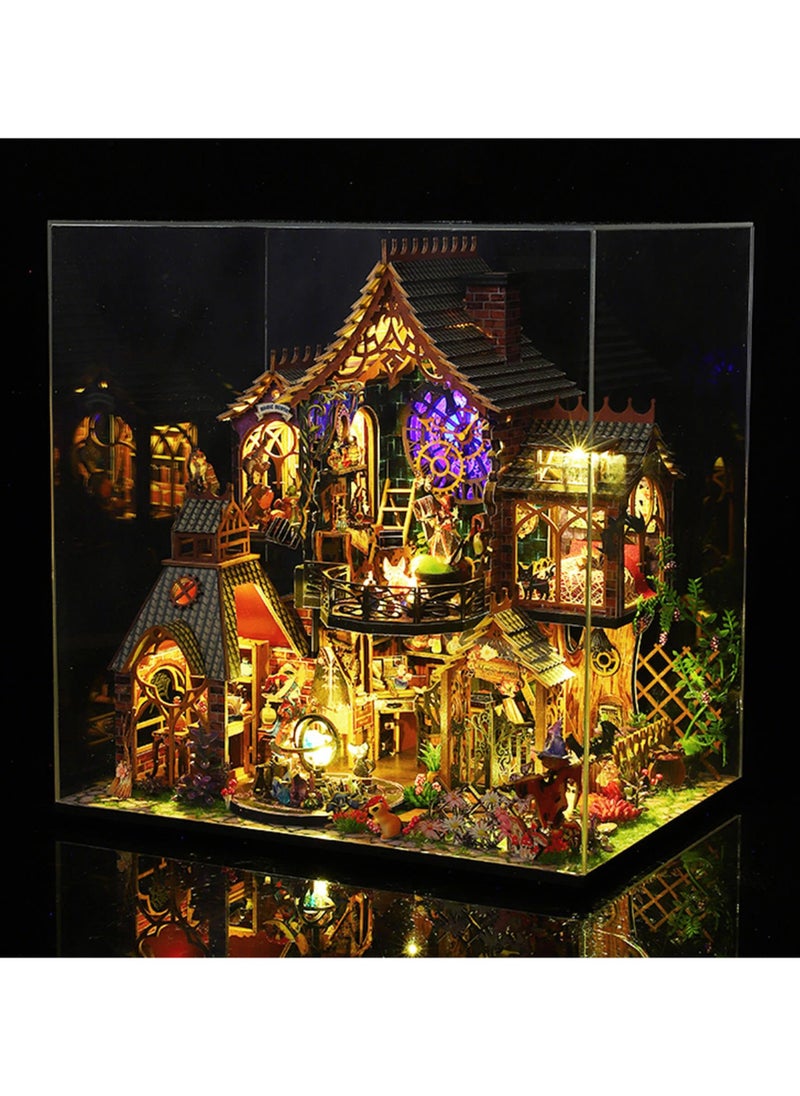 DIY Miniature Wooden Dollhouse Kit, DIY Miniature House Kit for Adults and Teens, DIY Mini Dollhouse Kit (Magic Spirit)