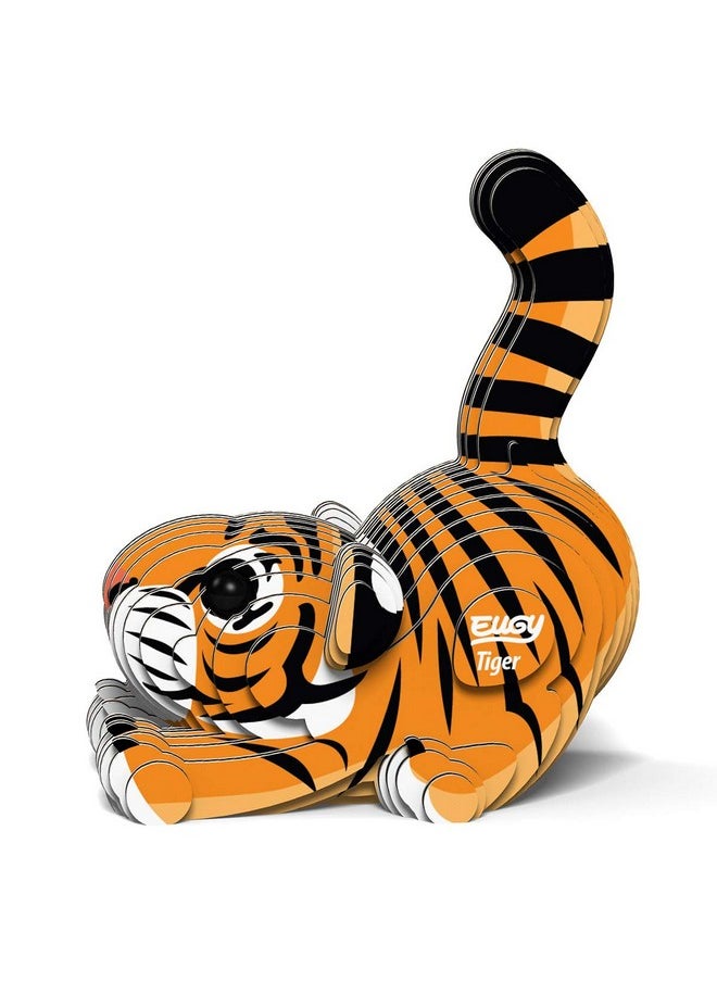 Tiger 3D Puzzle, 34 Piece Eco-Friendly Educational Toy Puzzles For Boys, Girls & Kids Ages 6+