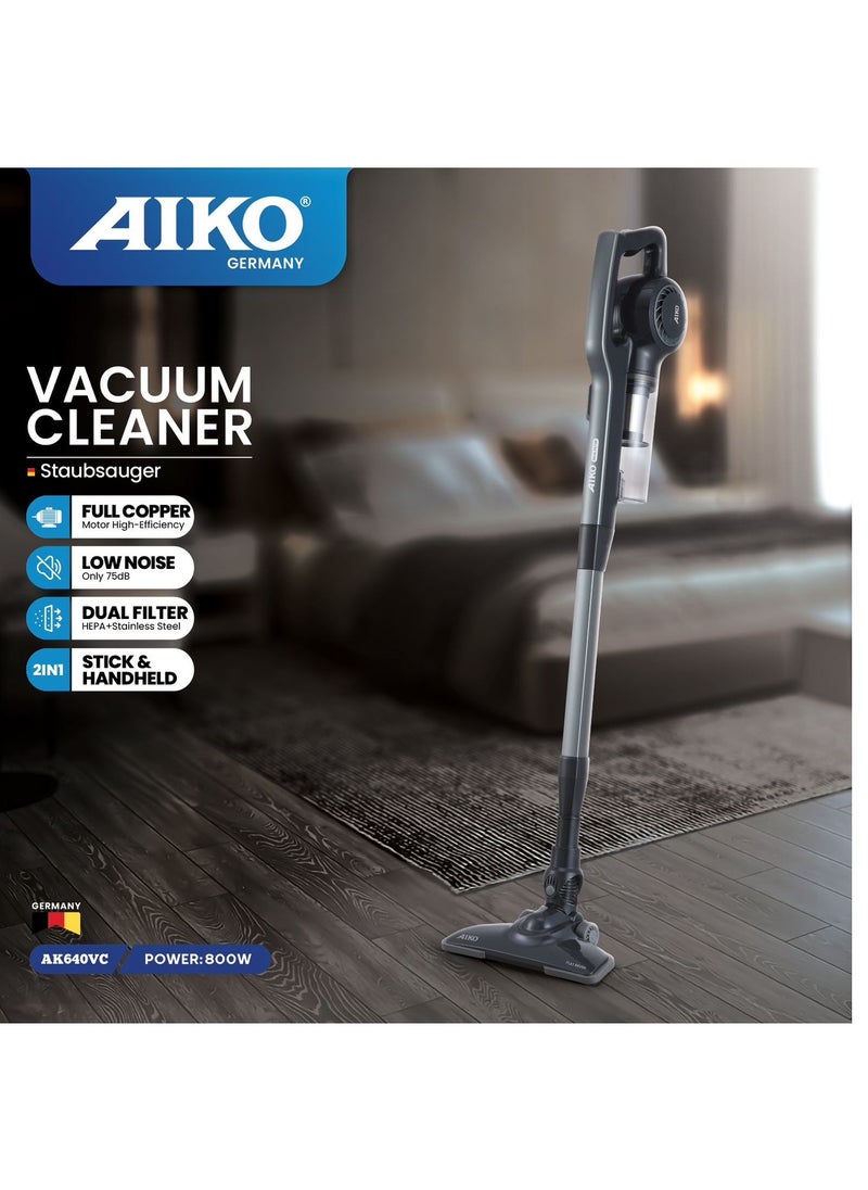 Stick And Handheld Vacuum Cleaner 800W Powerful Motor Lightweight Body Made in Germany