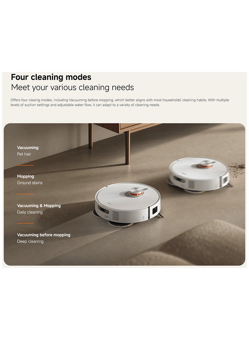 Xiaomi Mi Robot Vacuum X20 Pro Mop and Sweep 7000Pa Powerful Suction LDS BHR8872EN - White 55 W BHR8872EN White