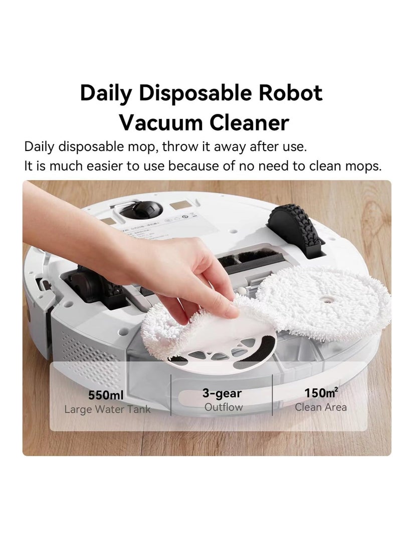 INXNI Daily Disposable Robot Vacuum Cleaner and Mop X3, App, Voice Control, Compatible with Alexa, Ideal for Hard Floors and Pet Hair