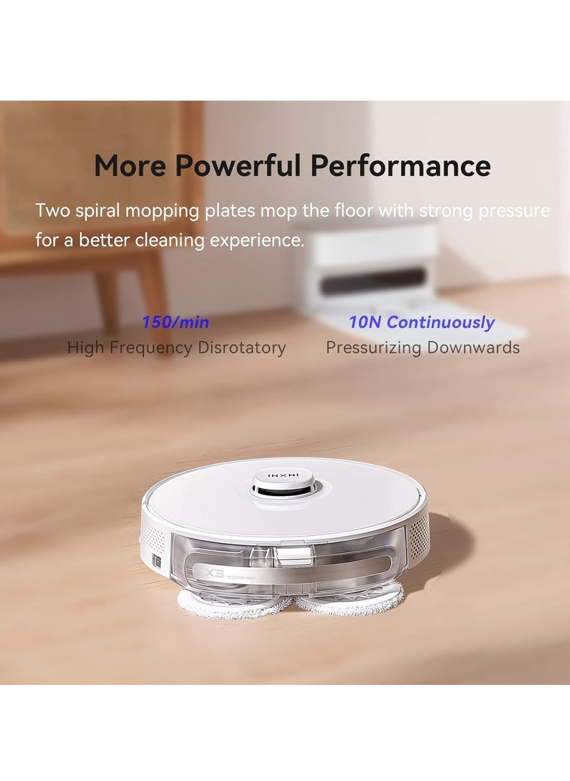 INXNI Daily Disposable Robot Vacuum Cleaner and Mop X3, App, Voice Control, Compatible with Alexa, Ideal for Hard Floors and Pet Hair