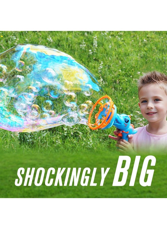 Electric Dinosaur Bubble Machine Gun For Kids Ages 4-8, Big Dino Bubble Blaster With Bubble In Giant Bubble Design, Outdoor Backyard Toys Fun For Toddlers 1-3-5 Birthday Parties