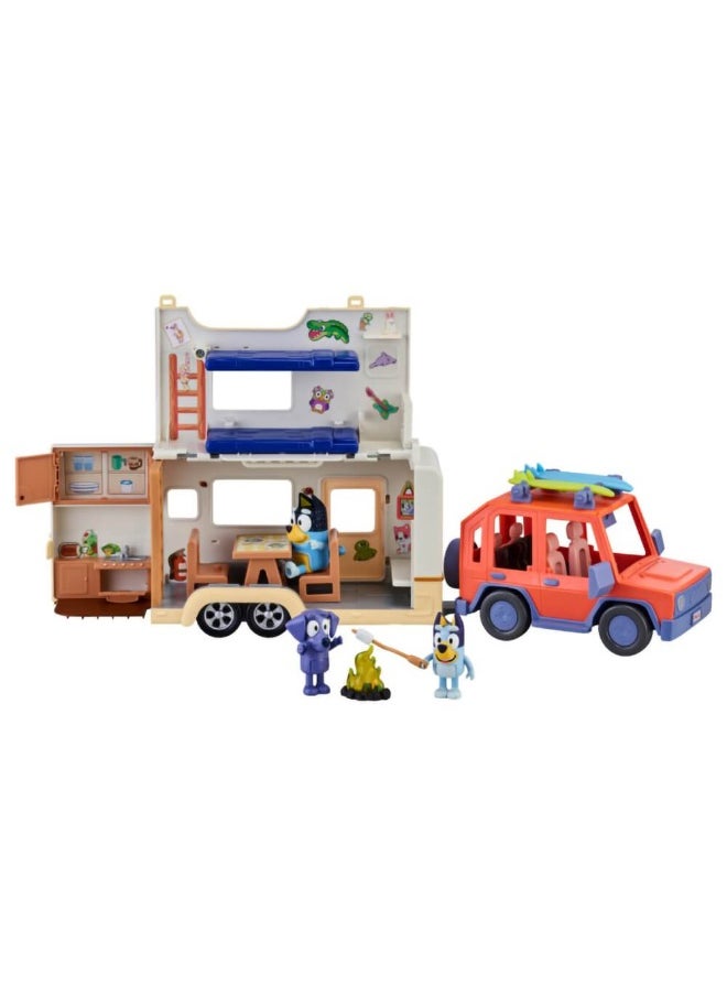 Bluey'S & Jean Luc'S Caravan Adventures Playset