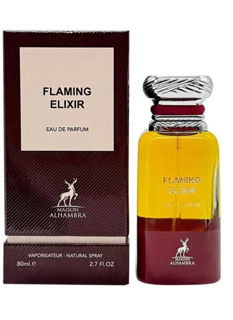 Maison Alhambra Flaming Elixir Eau De Parfum for Unisex, 80ml