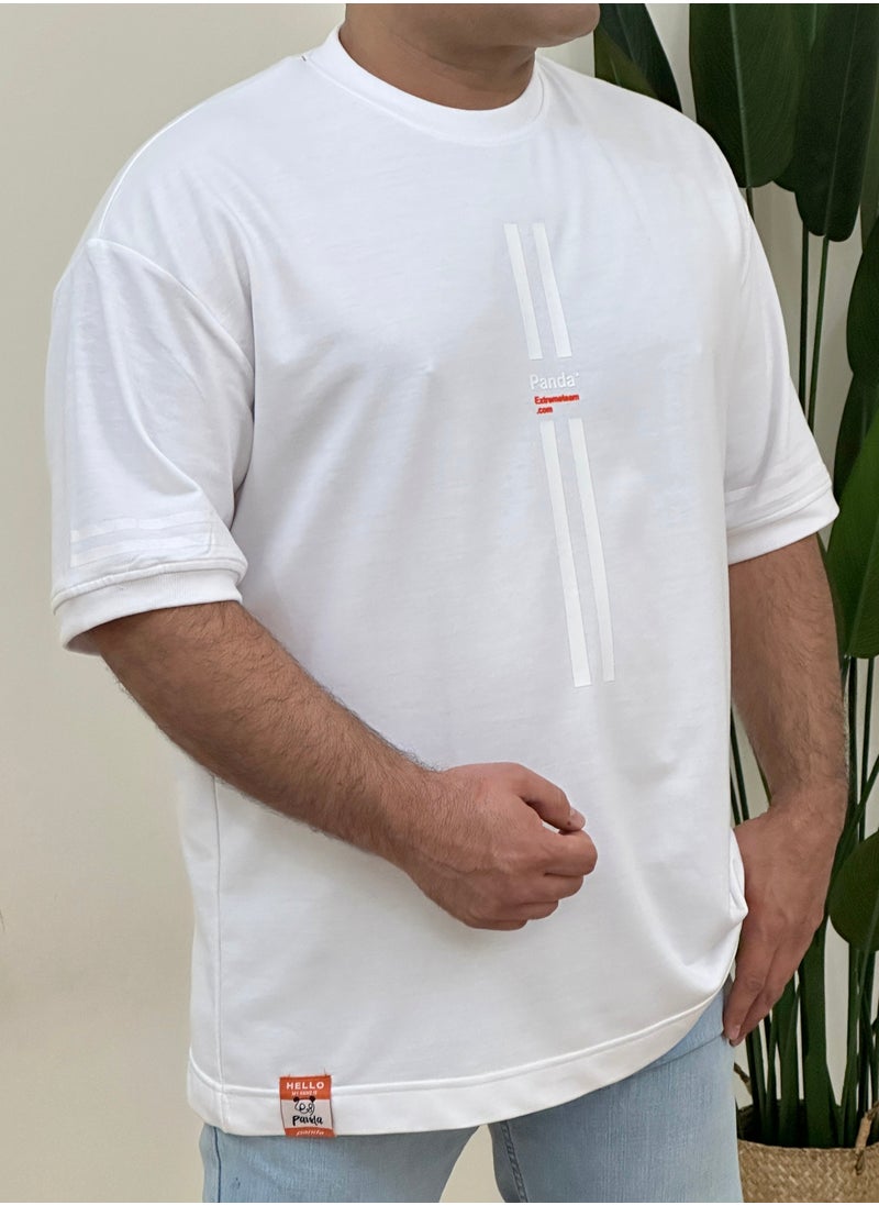 cotton drop shoulder t shirt over size big size