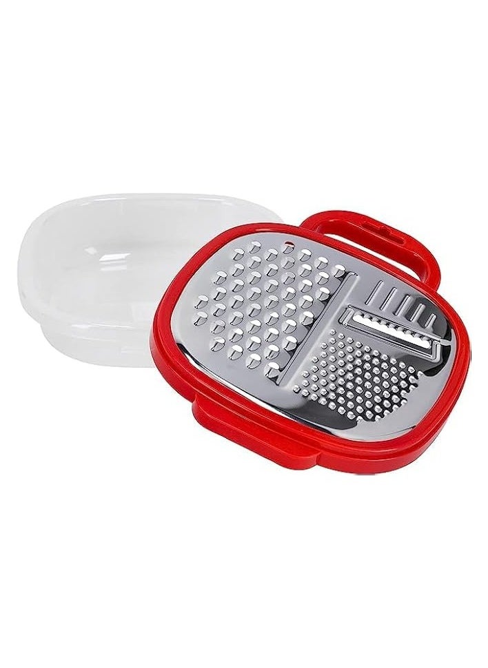 Kitchen Stainless Steel Coarse & Fine Cheese Grater with Storage Container