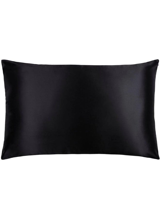 2 Pieces Comfio Black Silk Pillows  80X50 Cm