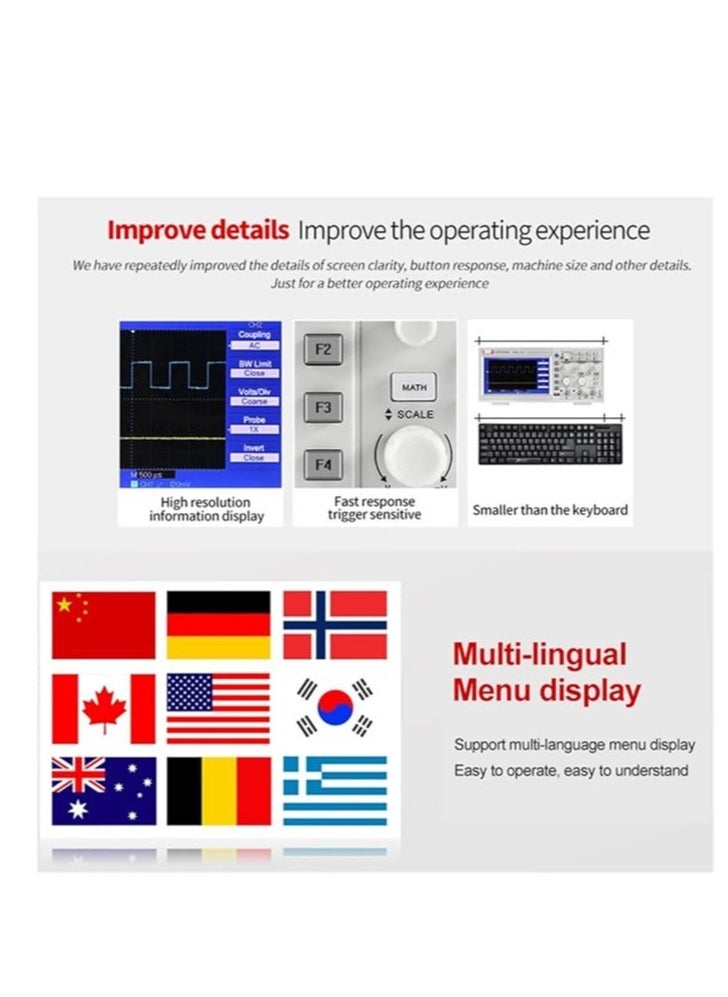 Digital Oscilloscope Series Portable 100Mhz