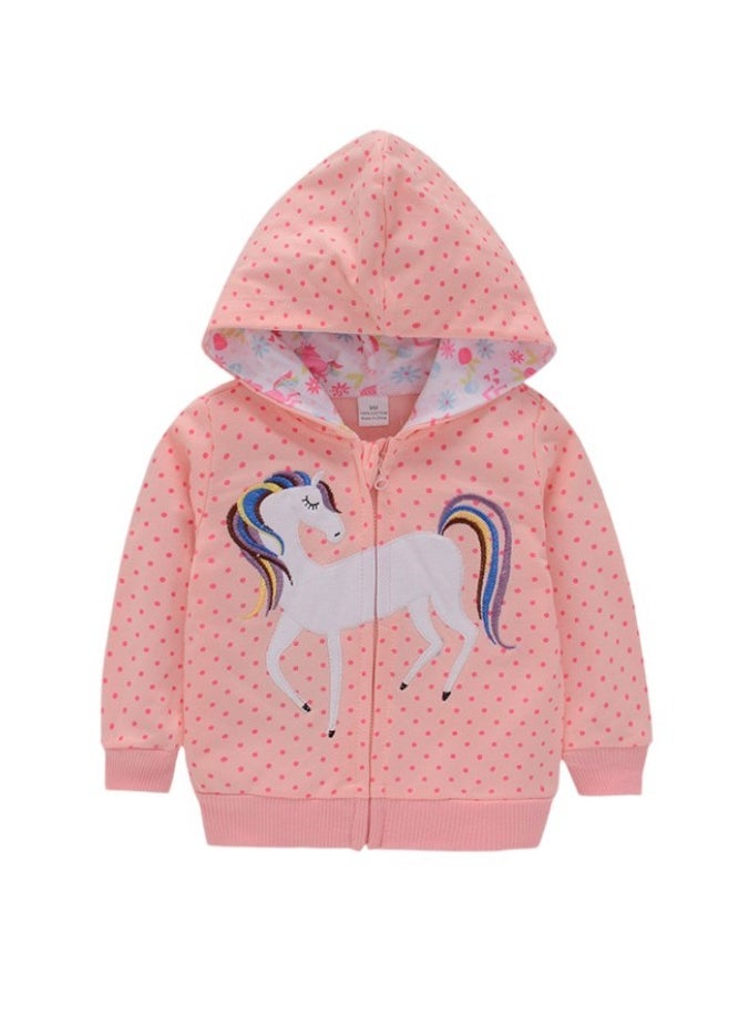 Bambimici Unicorn Print Hoodie - Pink