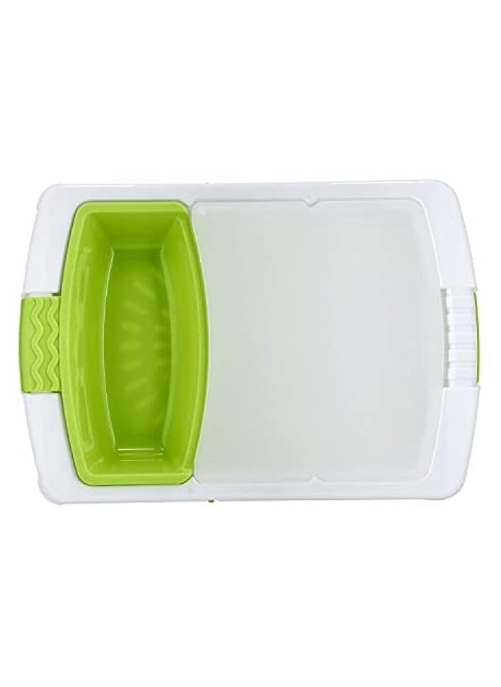 chopping board,  | with storage tray & washing/draining basket | durable pp material | portable design | adjustable length | multifunctional kitchen vegetable washing basket