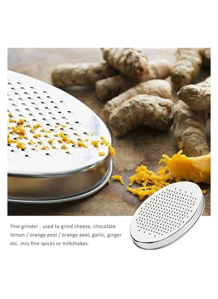 Cheese Grater with Container, 2 Pcs Vegetable Chopper with Food Storage Container and Lid, Kitchen Grater, BPA Free, Multi Functional Cheese Grater for Cheese, Vegetables, Ginger