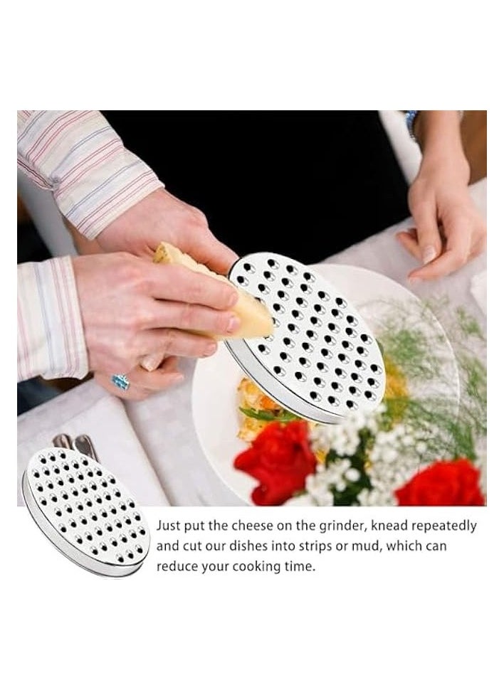 Cheese Grater with Container, 2 Pcs Vegetable Chopper with Food Storage Container and Lid, Kitchen Grater, BPA Free, Multi Functional Cheese Grater for Cheese, Vegetables, Ginger