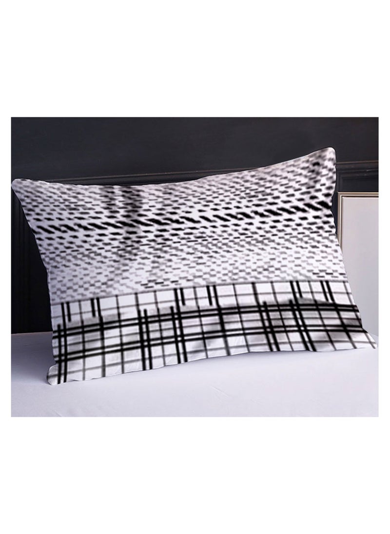 Monochrome Symphony Bed Sheet Set - Without Filling - 6 Pcs - 4 Pillow Covers - 1 Bedsheet - 1 Duvet Cover        King Size:  Duvet Cover: 220*240cm Fitted Sheet: 200*200cm+30cm Pillow Cases: 50*75cm