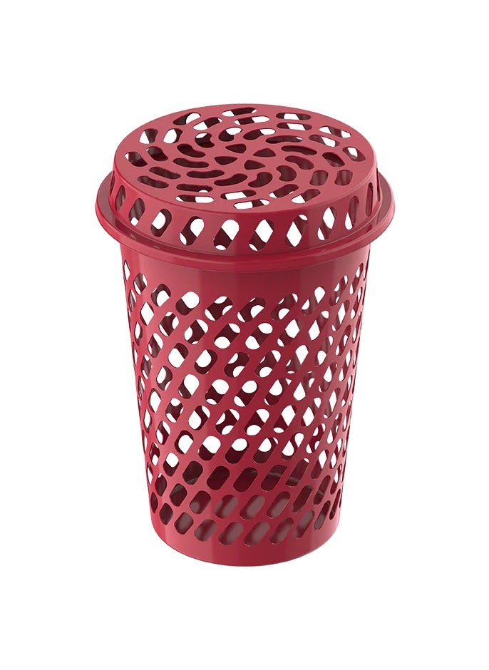 Cosmoplast 75L Round Tall Laundry Bin (red)