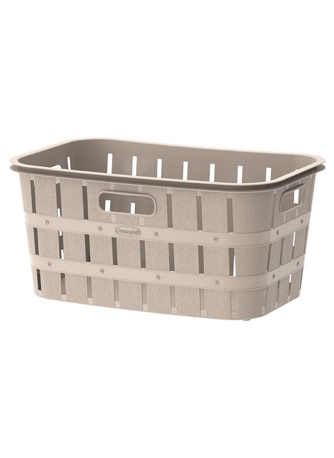 Cosmoplast 40L Cedargrain Laundry Basket (warm taupe)