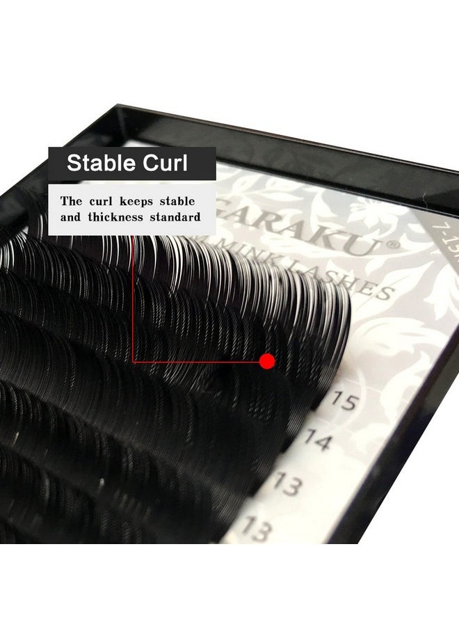 Eyelash Extensions Individual Lashes 0.07Mm J Curl 7-15Mm Mix Tray Classic Matte Black Soft Natural Faux Mink 16 Rows