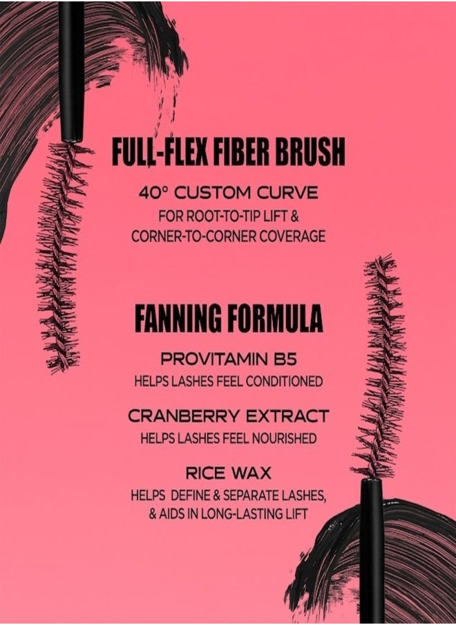 BENEFIT COSMETICS Fan Fest Fanning Volumizing Mascara - Hyper Black, Long-Lasting, 8.5g