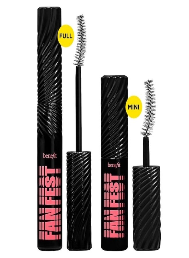 BENEFIT COSMETICS Fan Fest Fanning Volumizing Mascara - Hyper Black, Long-Lasting, 8.5g