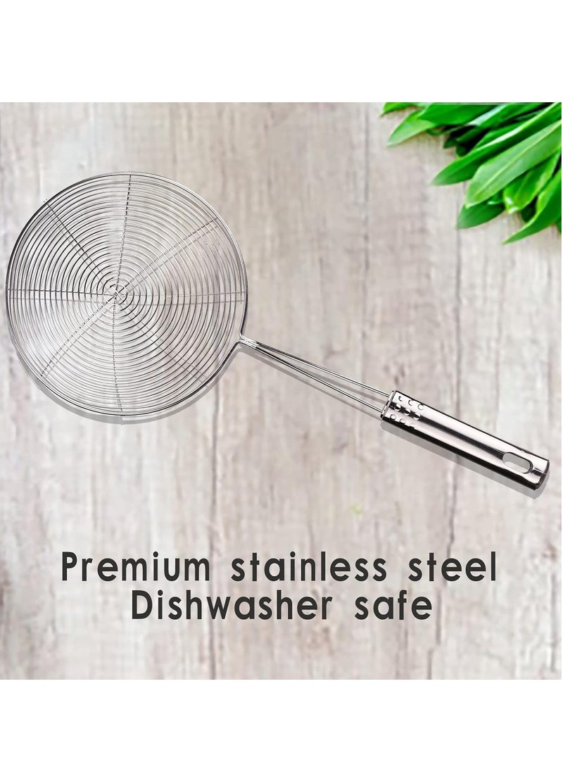 Stainless Steel Spider Strainer/Skimmer/Ladle for Cooking, Frying, and Pasta Straining