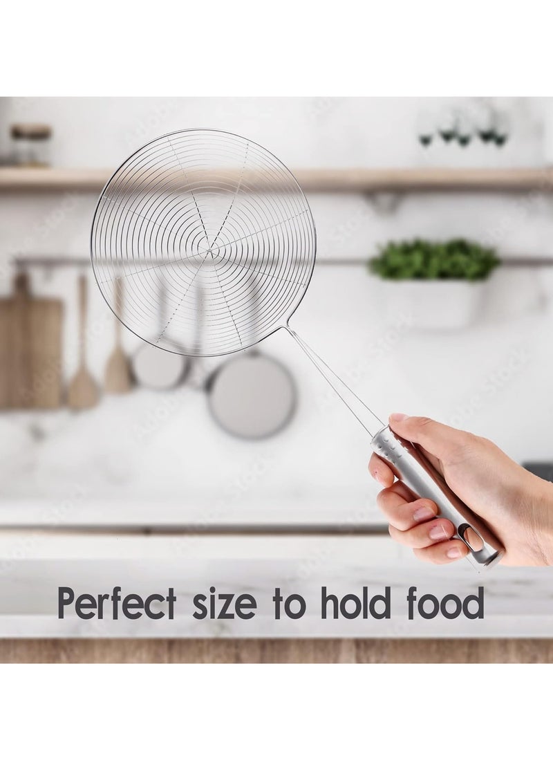 Stainless Steel Spider Strainer/Skimmer/Ladle for Cooking, Frying, and Pasta Straining