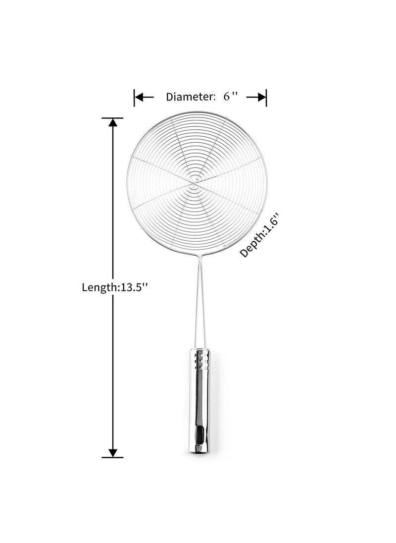 Stainless Steel Spider Strainer/Skimmer/Ladle for Cooking, Frying, and Pasta Straining