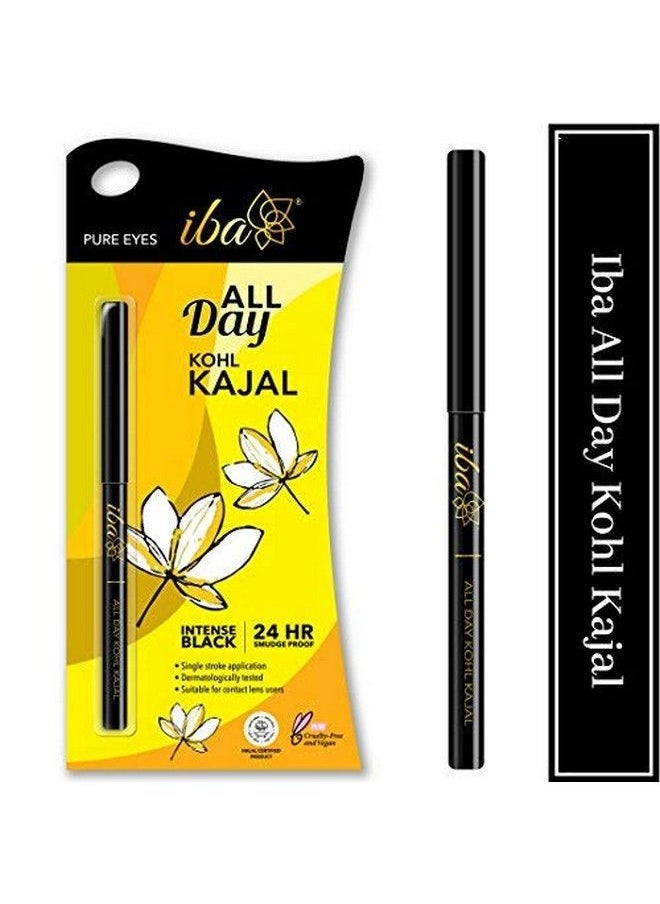 Iba Halal Care Perfect Look Long Wear Mattifying Compact 02 Medium Shell 9G And Iba Halal Care All Day Kohl Kajal Jet Black 0.35G