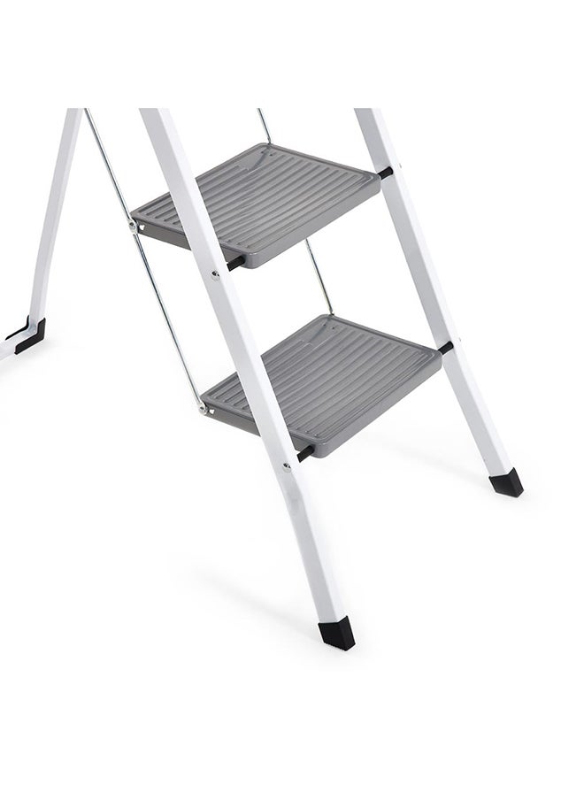 4-Step Steel Ladder, Grey & White