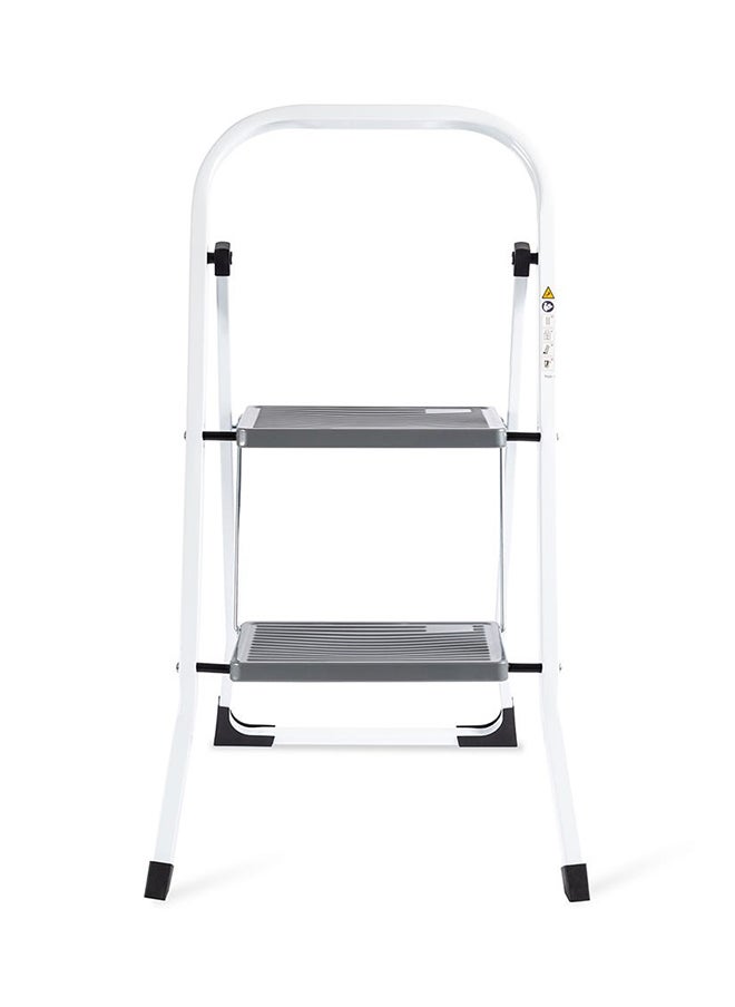 2-Step Steel Ladder, Grey & White