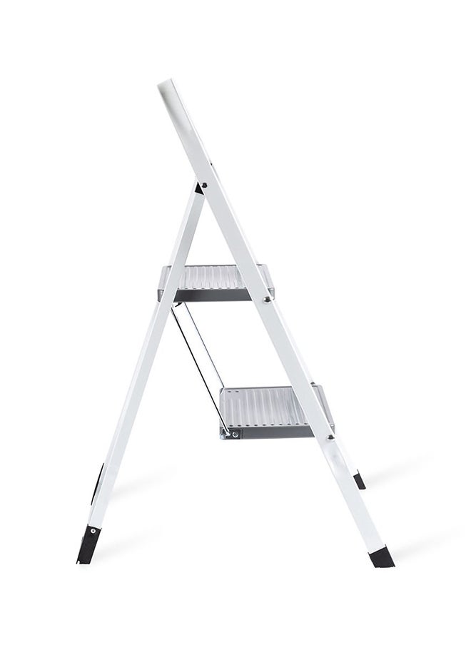 2-Step Steel Ladder, Grey & White