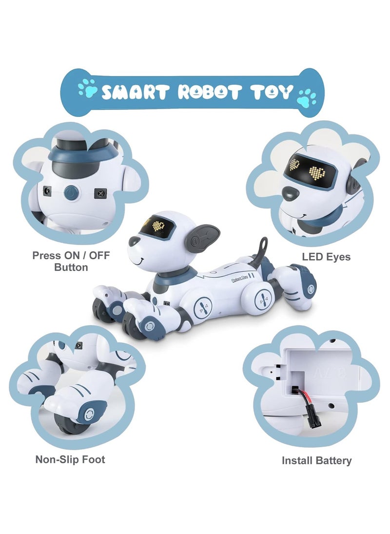 Remote Control Robot Dog Toys for Kids, Programmable Smart Interactive Stunt Robot Dog with Touch Function Singing Dancing Walking Smart RC Robot Dog Toy Gift