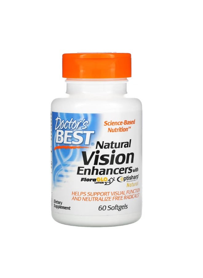 Natural Vision Enhancers with FloraGlo Lutein 60 Softgels