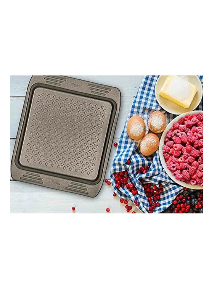 Easy Grip Square Cake Pan Dark Grey 21x21cm