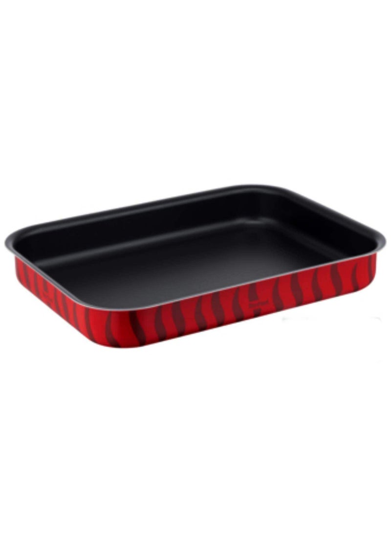 Tempo Flame Rectangular Oven Dish Red Multicolor 19x25cm