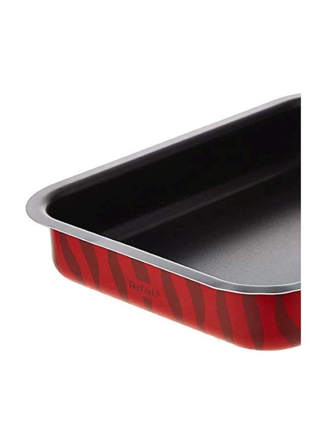 Tempo Flame Rectangular Oven Dish Red Multicolor 31x45cm