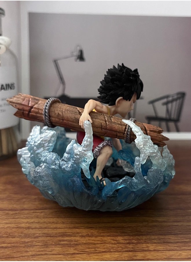 One piece Decisive battle scene Luffy Action Figure Decorative Resin Sculpture Home Decor Statue, Art Figurine Home Ornament Decoration for Office, Living Room, Bedroom, Book Shelf, TV Cabinet, Desktop