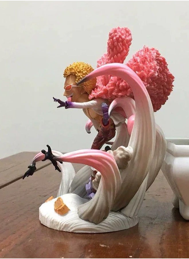 One piece Donquixote Doflamingo Action Figure Decorative Resin Sculpture Home Decor Statue, Art Figurine Home Ornament Decoration for Office, Living Room, Bedroom, Book Shelf, TV Cabinet, Desktop