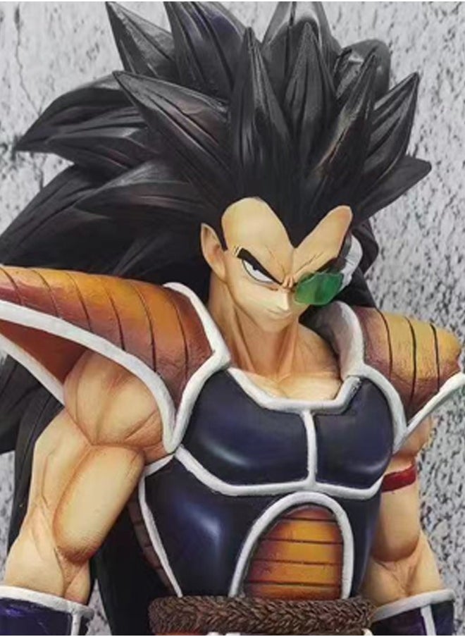 Dragon Ball Raditz Action Figure Decorative Resin Sculpture Home Decor Statue, Art Figurine Home Ornament Decoration for Office, Living Room, Bedroom, Book Shelf, TV Cabinet, Desktop