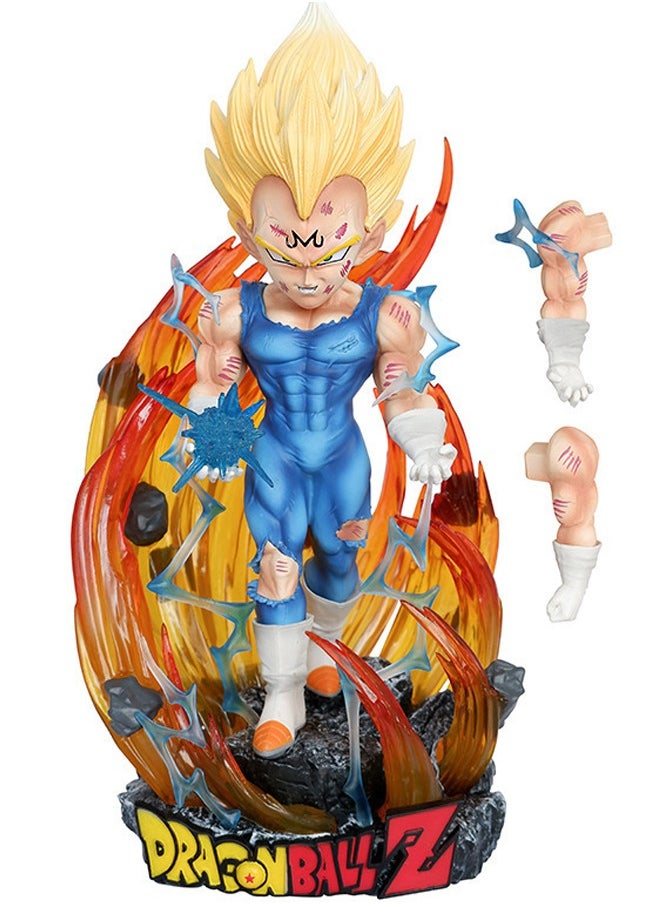 Dragon Ball Vegeta Action Figure Decorative Resin Sculpture Home Decor Statue, Art Figurine Home Ornament Decoration for Office, Living Room, Bedroom, Book Shelf, TV Cabinet, Desktop