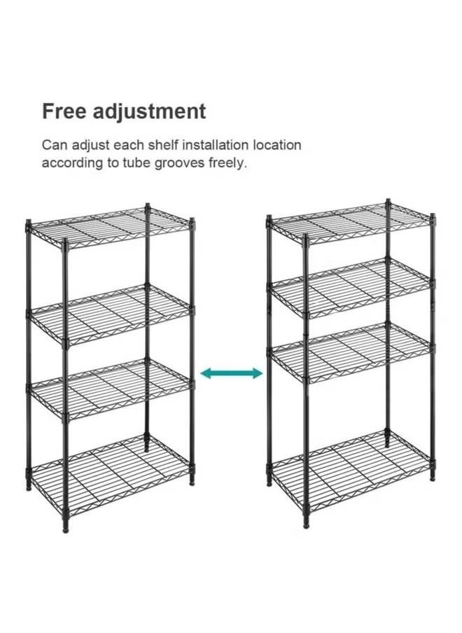 4-layer metal wire frame, adjustable steel frame, living room, kitchen, laundry room, office organizer