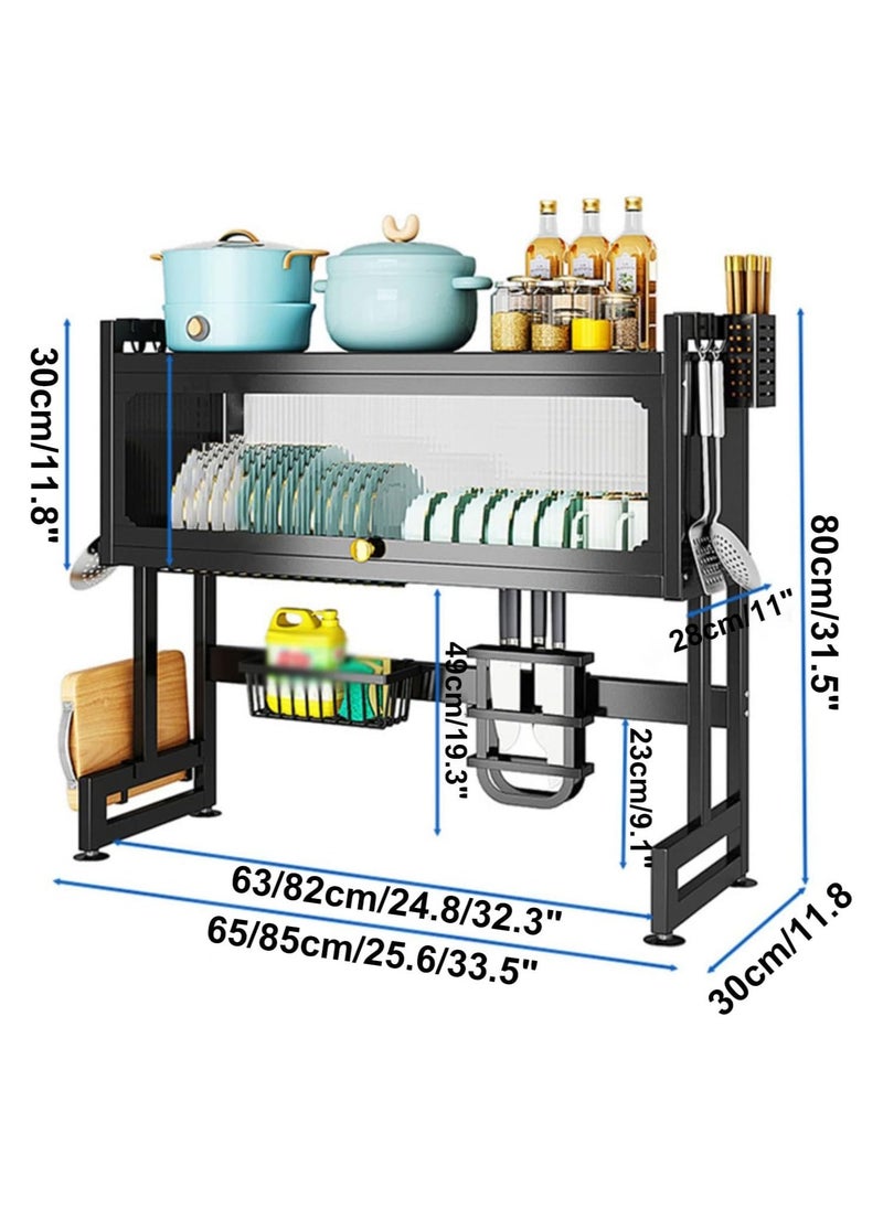 Sink Dish Drying Rack, Stainless Steel Dish Drainer, With Cutting Board Holder, Large Dish Rack For Kitchen Counter Organizer