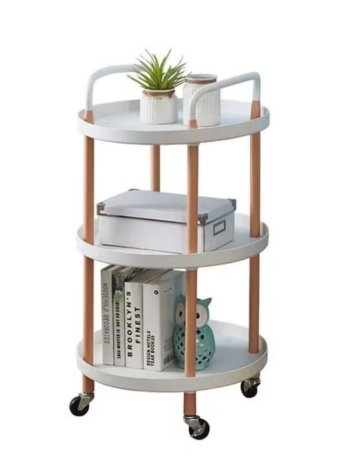 3-floors kitchen living room shelf storage rolling trolley indoor service