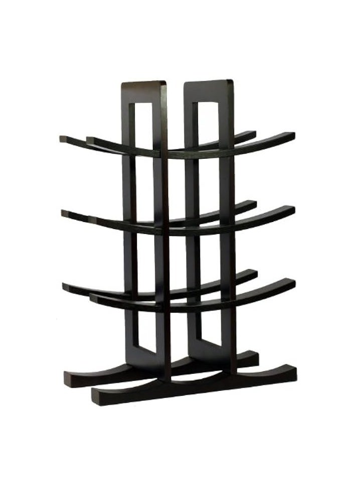 12-Bottle Bamboo Wine Rack, Dark