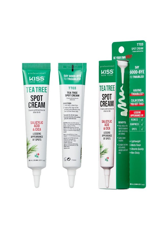 Tea Tree Spot Cream Korean Skincare Lightweight Face Spot Cream For Blemishes