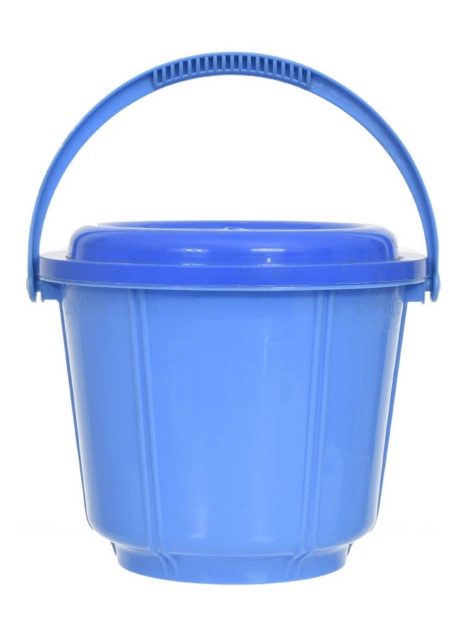 Kuber Industries Small Multiuses Plastic Kitchen & Pantry Storage Container/Bucket with Handle & Lid, 5 Liter (Blue)-47KM01229