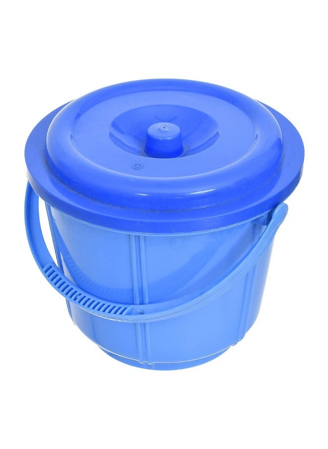 Kuber Industries Small Multiuses Plastic Kitchen & Pantry Storage Container/Bucket with Handle & Lid, 5 Liter (Blue)-47KM01229