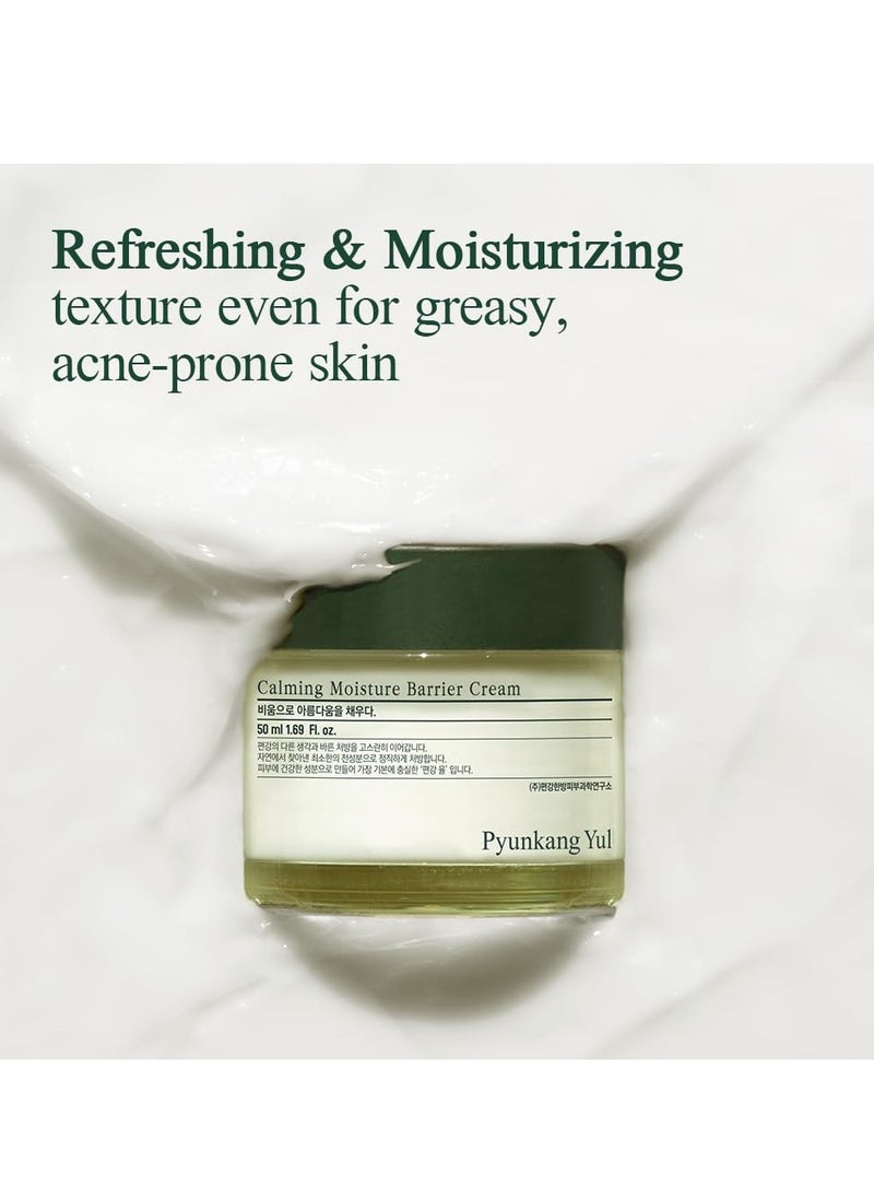 Calming Moisture Barrier Cream Instantly Soothes Sensitive Skin Hyaluronic Acid and Ceramide for Hydration Vegan Korean Skincare 50ml