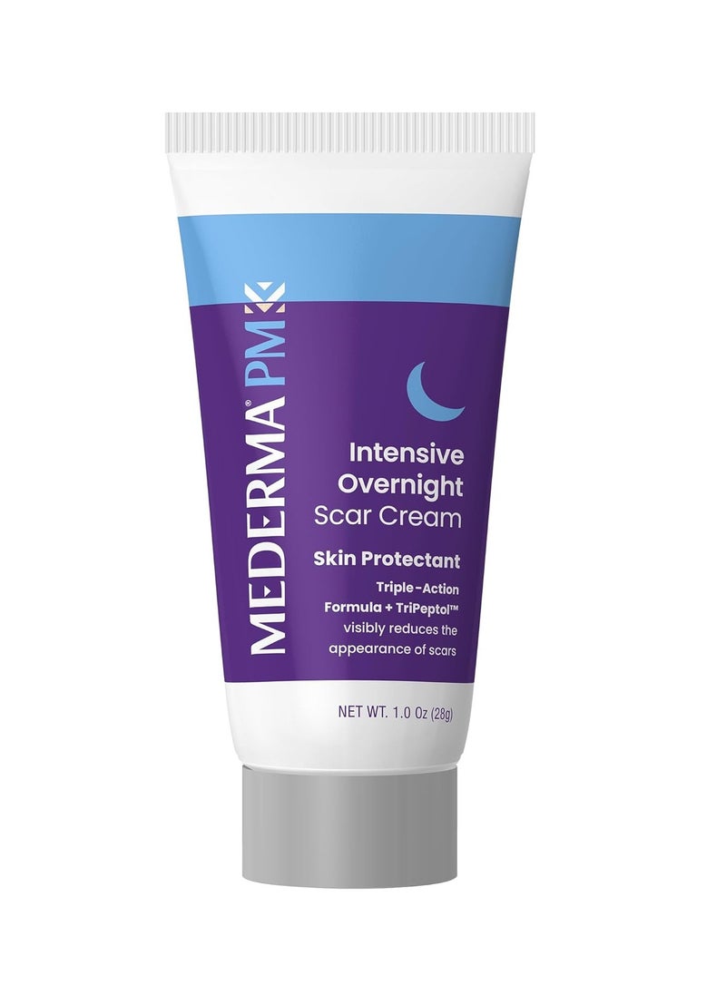 PM Intensive Overnight Scar Cream Works with Skins Nighttime Regenerative Activity Clinically Shown to Make Scars Smaller and Less Visible 28g