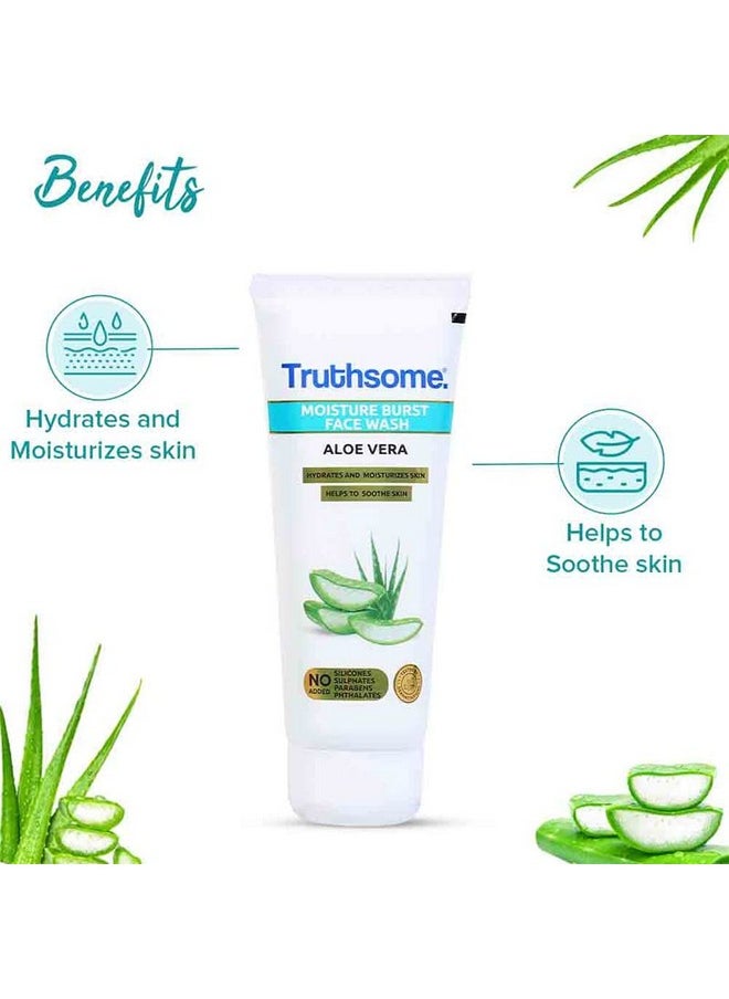 Moisture Burst Wash For Dry Skin No Silicones Sulphates Parabens Phthalates For Men/Women Hydrate Your Skin With Aloe Vera & Argan Oil 100 Ml